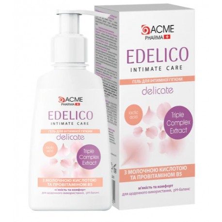Гель для інтимної гігієни Edelico intimate care DELICATE для сухої та чутливої шкіри